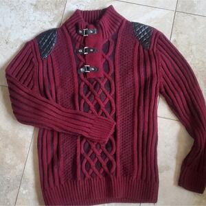 EUC LCR black edition menswear sz L burgundy sweater